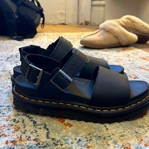 Black buckle doc Marten Sandals